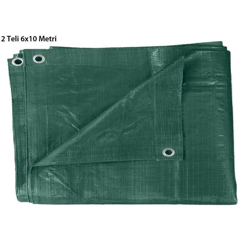 2 Teli 6x10 Copertura Occhiello Pesante Impermeabile Rete Ombreggiante Esterno