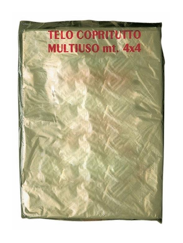 EAC - Telo Copritutto in polietilene T20 Tipo Leggero 4x4 mt - 2pz