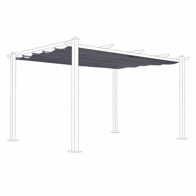 Telo del tetto, colore: Grigio, per pergolato, dimensioni: 3x4m, modello: Condate - telo di ricambio per pergola, telo sostitutivo - Gris - ALICE'S