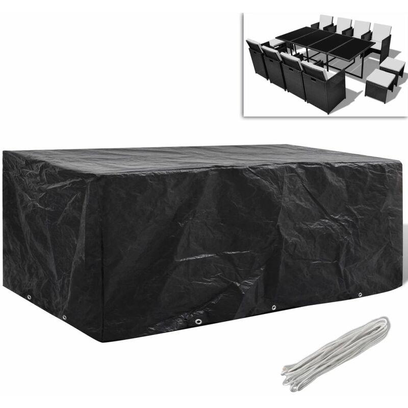 Telo di copertura per mobili polirattan con 10 occHommooelli 229 x 113cm VD24195