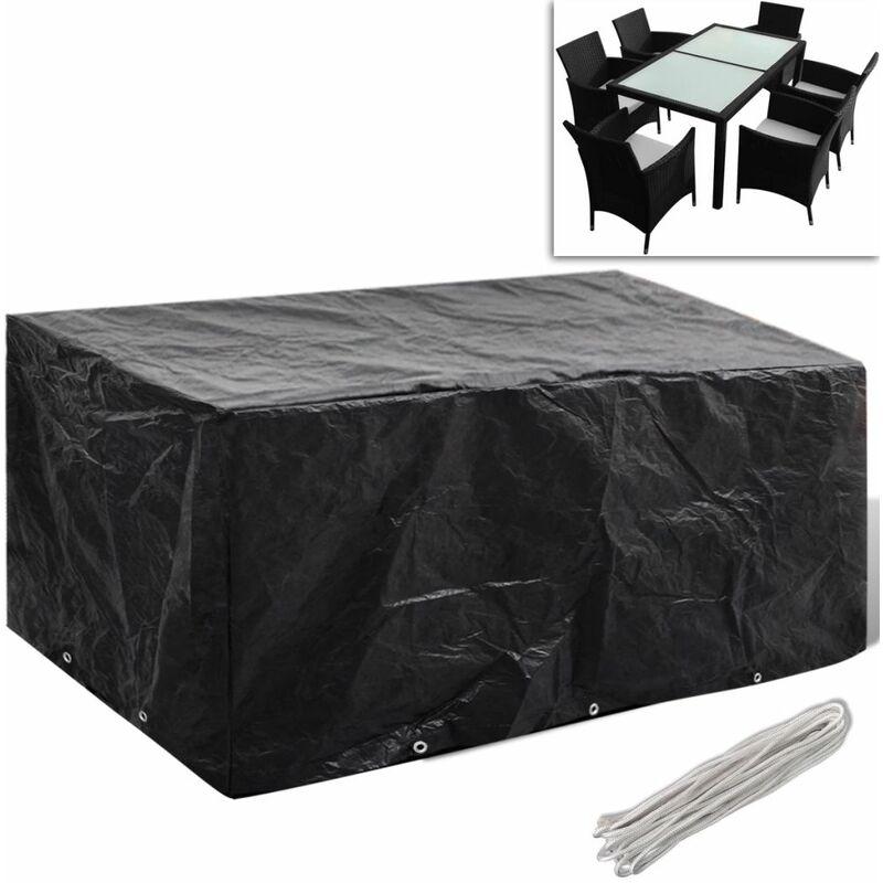 Telo di copertura per mobili polirattan con 10 occHommooelli 240 x 140 cm VD24197