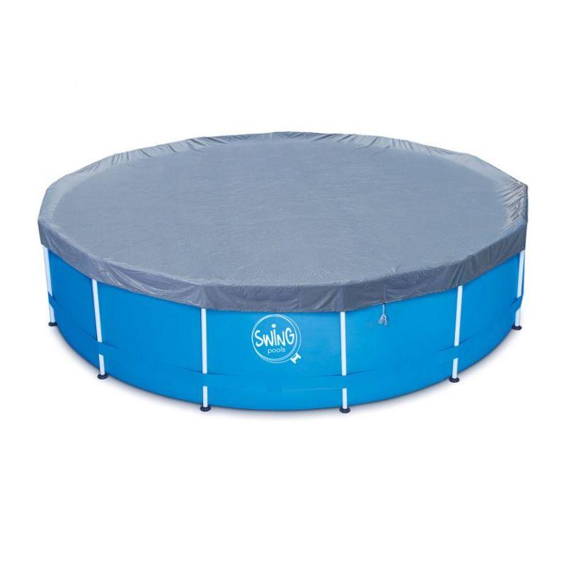 Peragashop - TELO DI COPERTURA PER PISCINE CON STRUTTURA Ø 427 CM ARREDO CASA ESTERNI GIARDINO