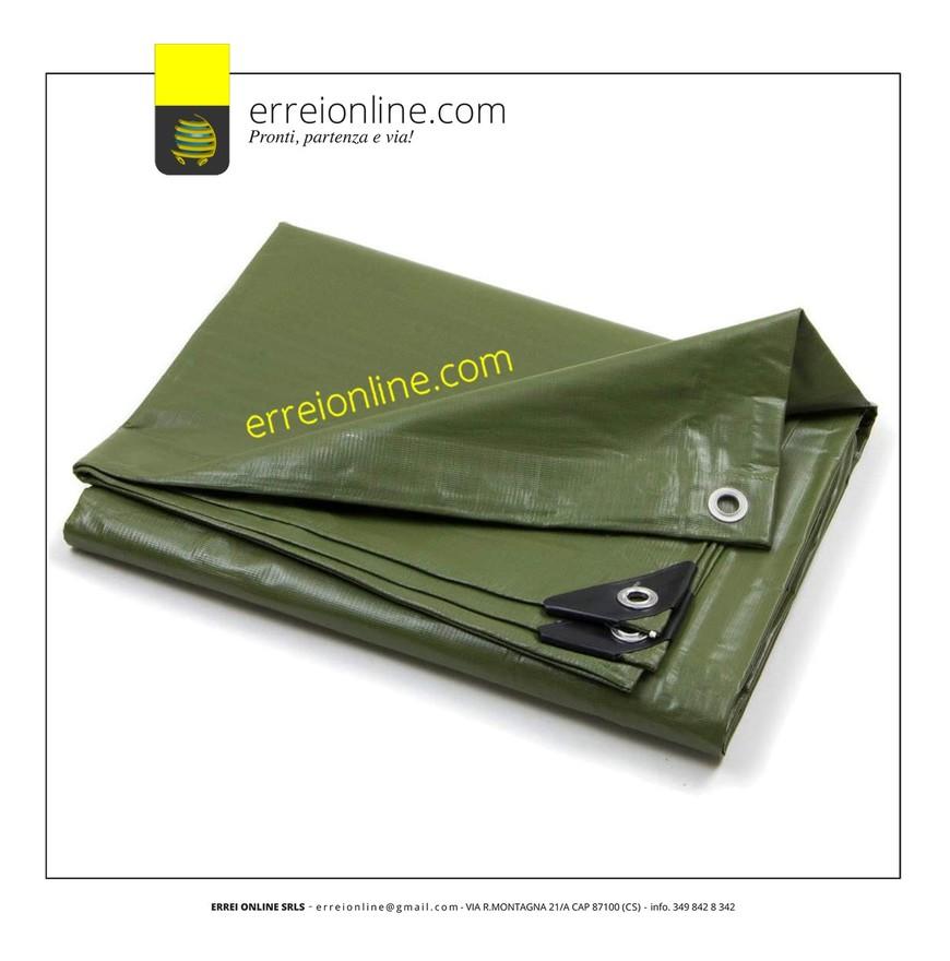 TELO PVC VERDE 260gr/mq ULTRA OCCHIELLO IN ALLUMINIO 2,5X3 - STI