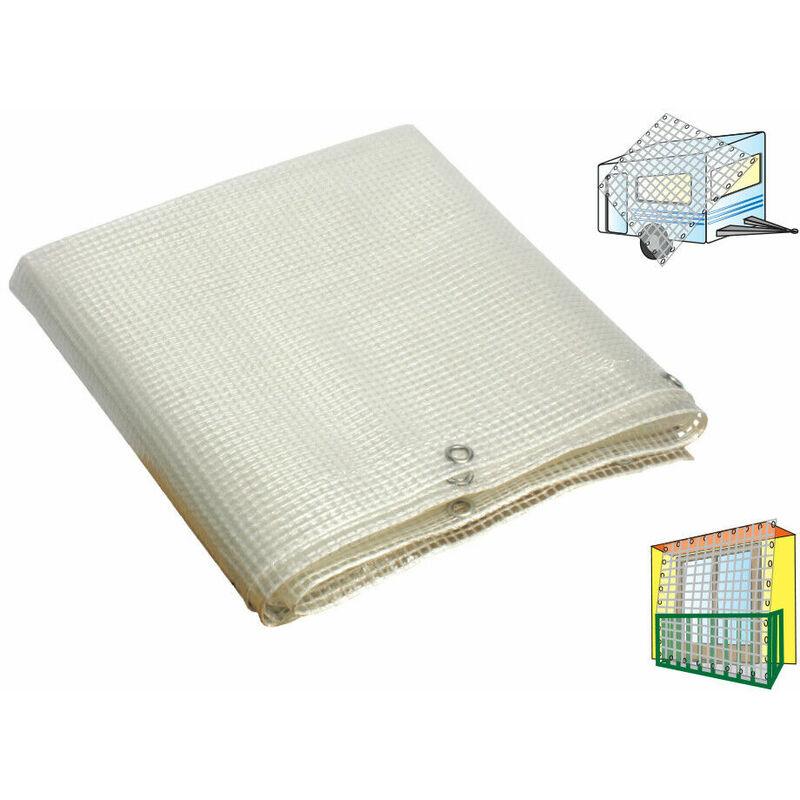 Telo in pvc rinforzato con rete 3 x 2,5 mt 140 gr/mq telone retinato occhiellato