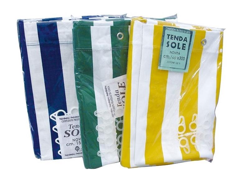 Tuttacasa - Tenda da sole in cotone telato 290x290 cm colore: Panna/Marrone Tuttacasa - Tenda da sole in cotone telato 290x290 cm colore: Panna/Marrone