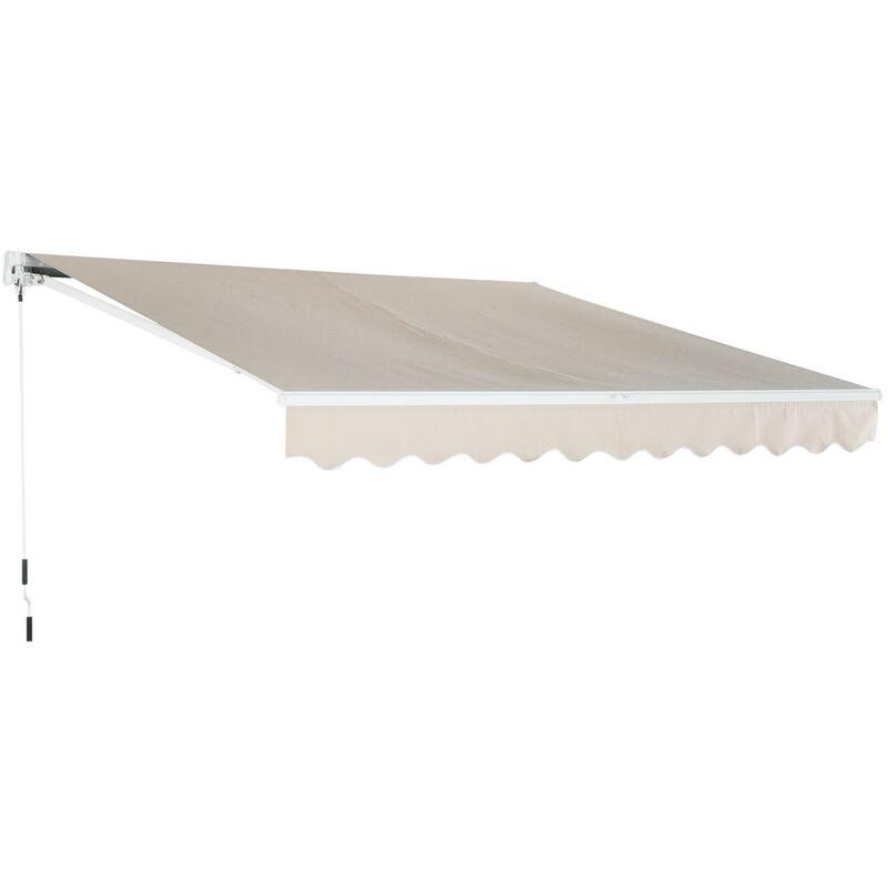 Tenda Da Sole Avvolgibile A Parete 3x2.5m In Alluminio Beige - Miozzi