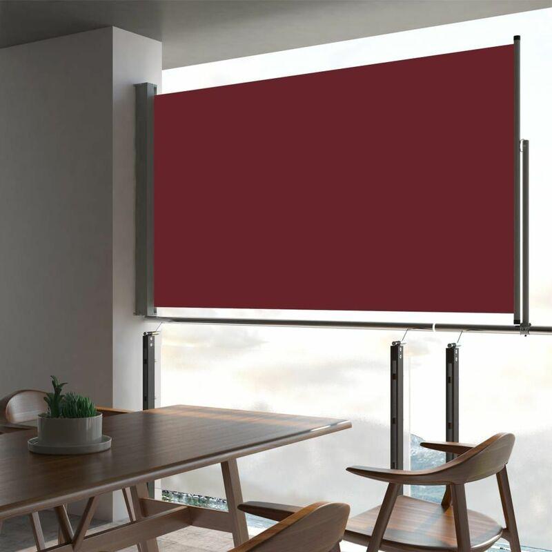 Tenda da Sole Laterale Retrattile per Patio 140x300 cm Rossa - Rosso - Vidaxl