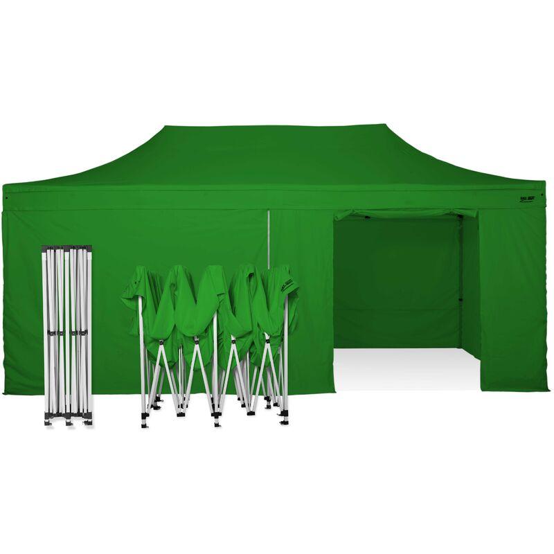 Tenda gazebo pieghevole 3x6 tutta in alluminio con laterali imperemabile. Professionale - VERDE - RAY BOT