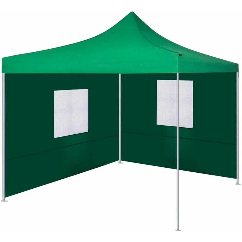 Tenda Pieghevole con 2 Pareti 3x3 m Verde - Verde - Vidaxl