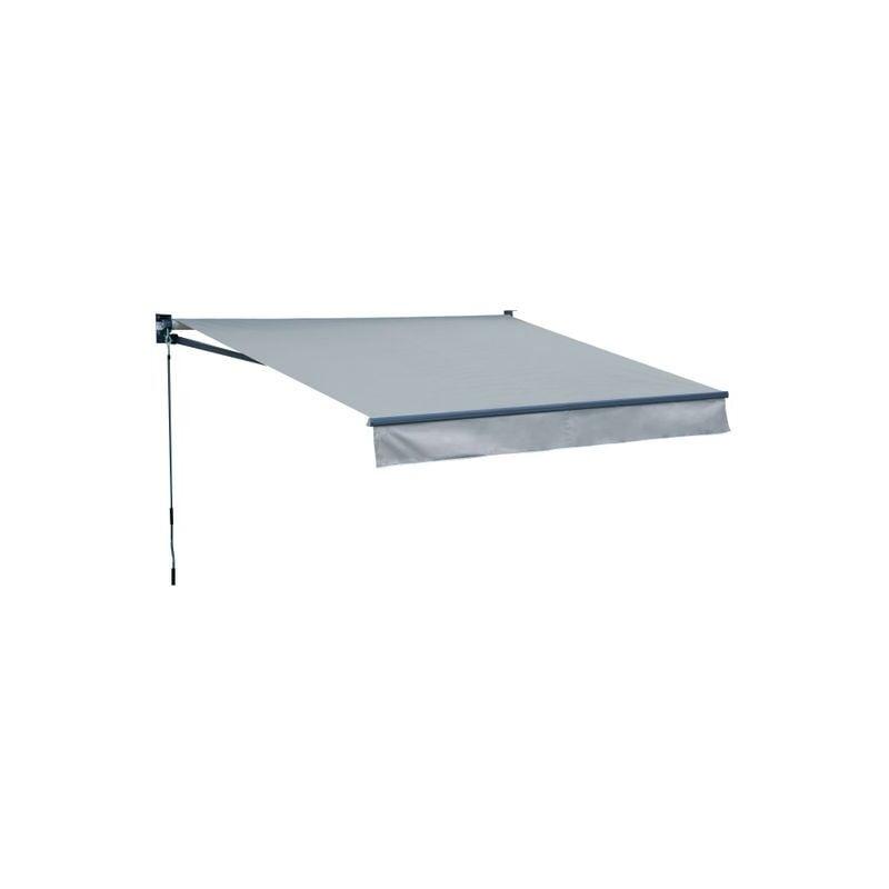 Tenda saule 2,95 × 2,5m - Tessuto grigio e struttura grigia