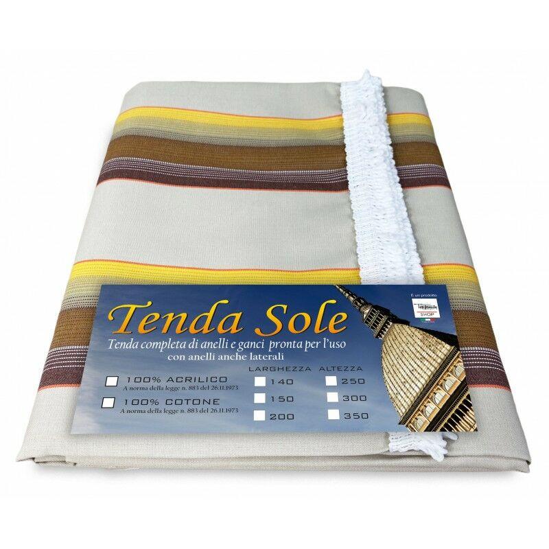 TENDA SOLE DA esterno GIARDINO balcone CALIFORNIA marrone CONFEZIONATA Cm. 140x350 TENDA SOLE DA esterno GIARDINO balcone CALIFORNIA marrone CONFEZIONATA Cm. 140x350