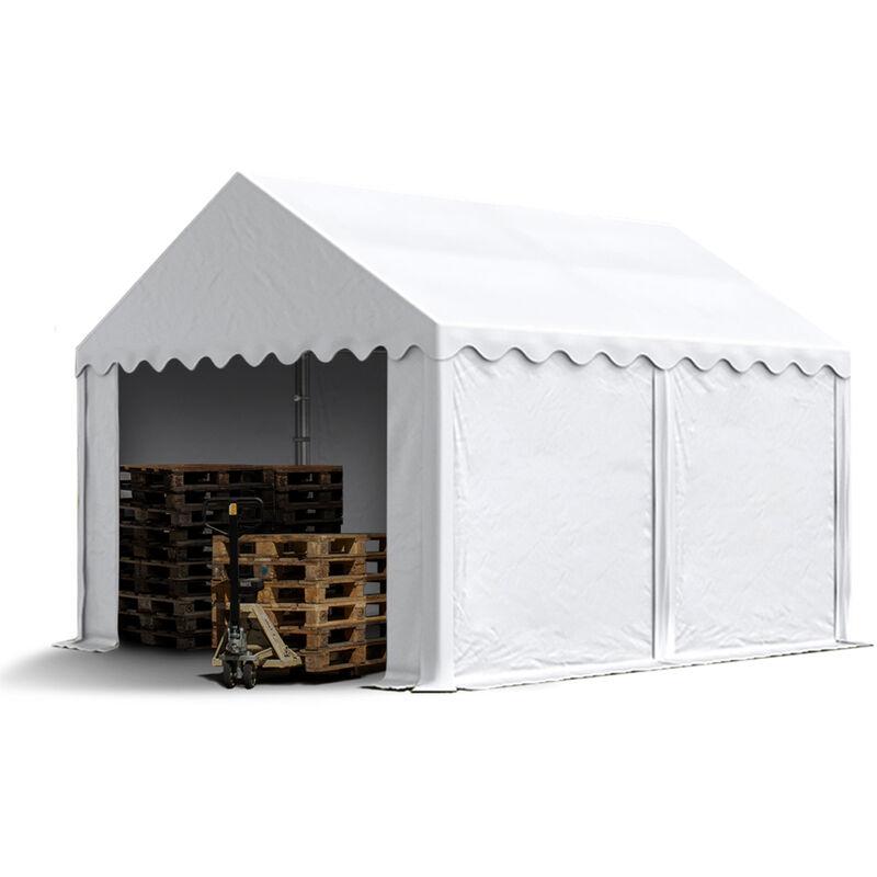 Tendapro.it - Tendone Deposito 3x4m PVC ca. 500g/m² bianco Gazebo Magazzino Tenda Capannone