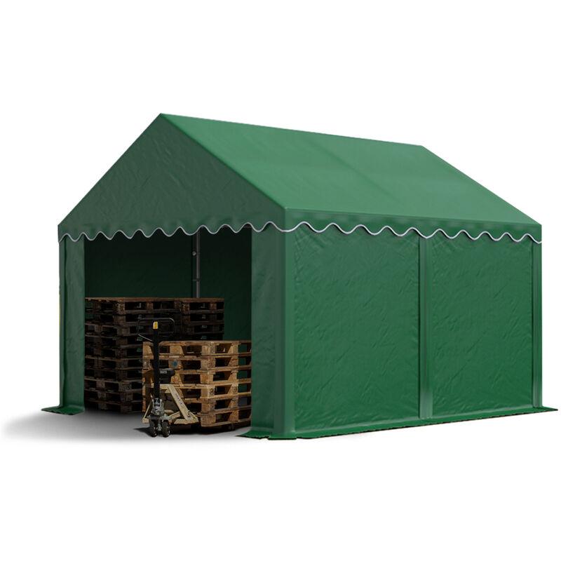 Tendapro.it - Tendone Deposito 3x4m PVC ca. 500g/m² verde scuro Gazebo Magazzino Tenda Capannone Tendapro.it - Tendone Deposito 3x4m PVC ca. 500g/m² verde scuro Gazebo Magazzino Tenda Capannone