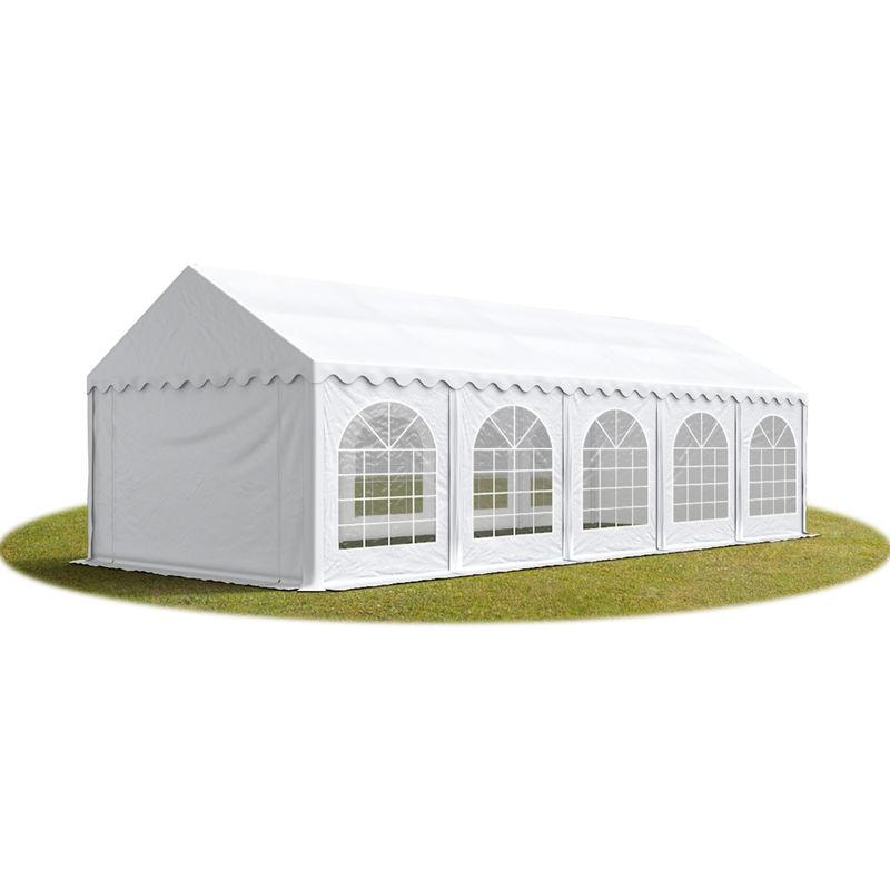 4x10 mTendone per feste PREMIUM PVC bianco 100% impermeabile Gazebo da giardino Tendone da esterno Tenda party - TENDAPRO.IT