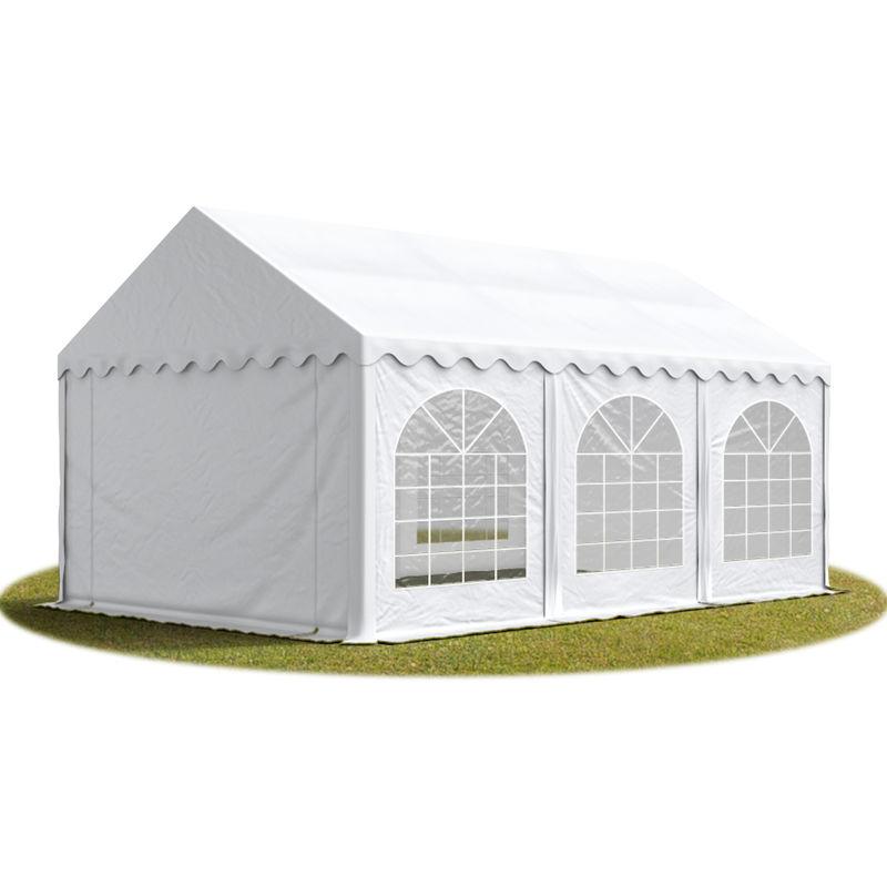 Tendapro.it - 4x6 mTendone per feste PREMIUM PVC bianco 100% impermeabile Gazebo da giardino Tendone da esterno Tenda party