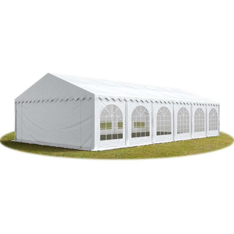 5x12 mTendone per feste PREMIUM PVC bianco 100% impermeabile Gazebo da giardino Tendone da esterno Tenda party - TENDAPRO.IT