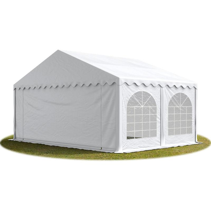 Tendapro.it - 5x5 mTendone per feste PREMIUM PVC bianco 100% impermeabile Gazebo da giardino Tendone da esterno Tenda party