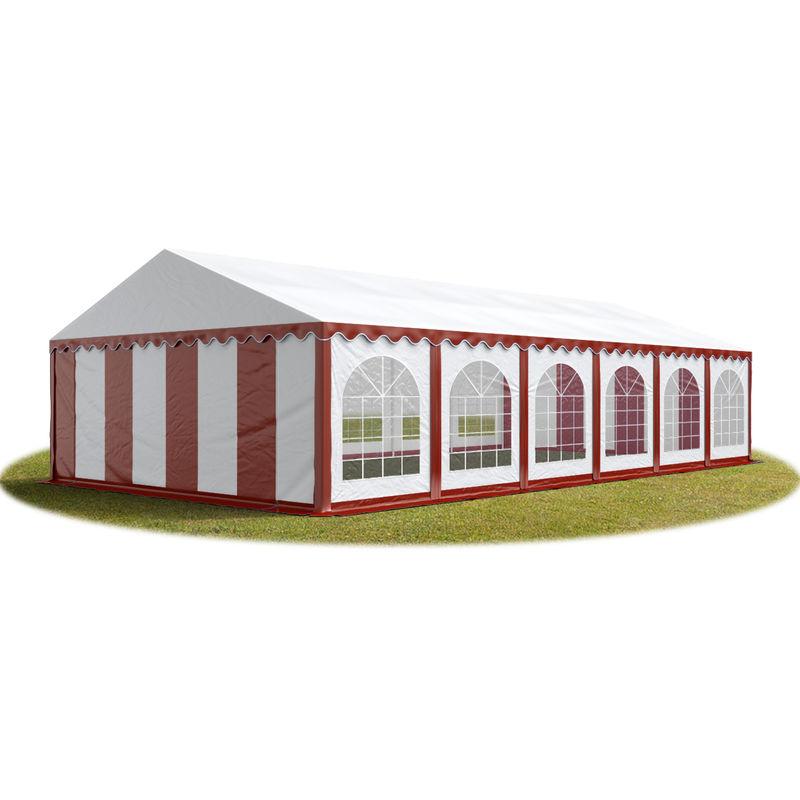 6x12 m ignifugoTendone per feste PREMIUM PVC rosso-bianco 100% impermeabile Gazebo da giardino Tendone da esterno Tenda party - TENDAPRO.IT