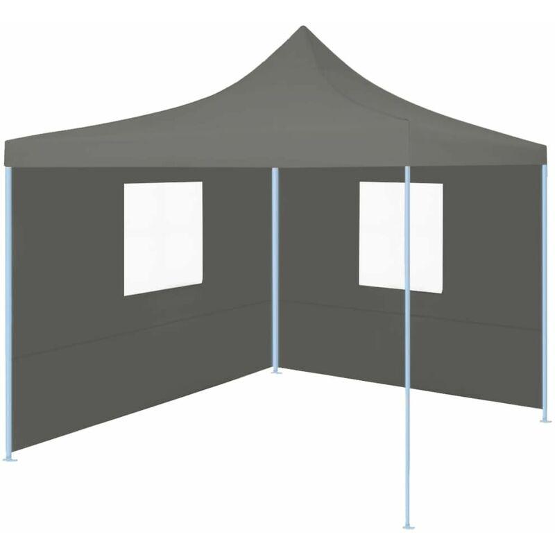 Tendone per Feste Pieghevole Pop-Up con 2 Pareti 3x3m Antracite - Antracite - Vidaxl