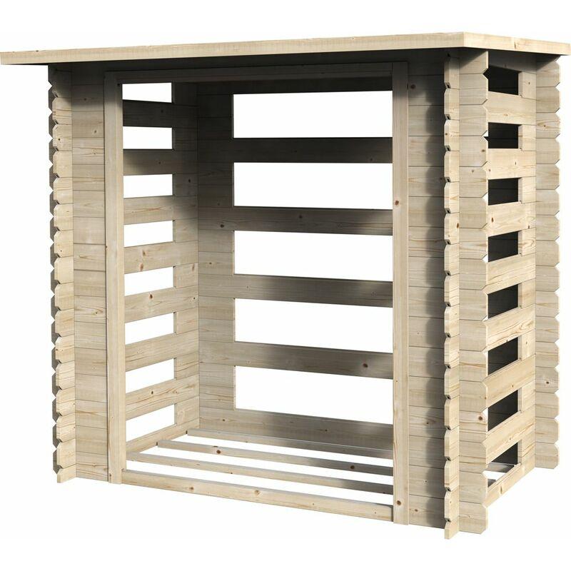 Bricoshop24 - Tettoia Legnaia 190x118 3 Pareti Legno 19 mm No Pavimento Tetto Attrezzi Legna