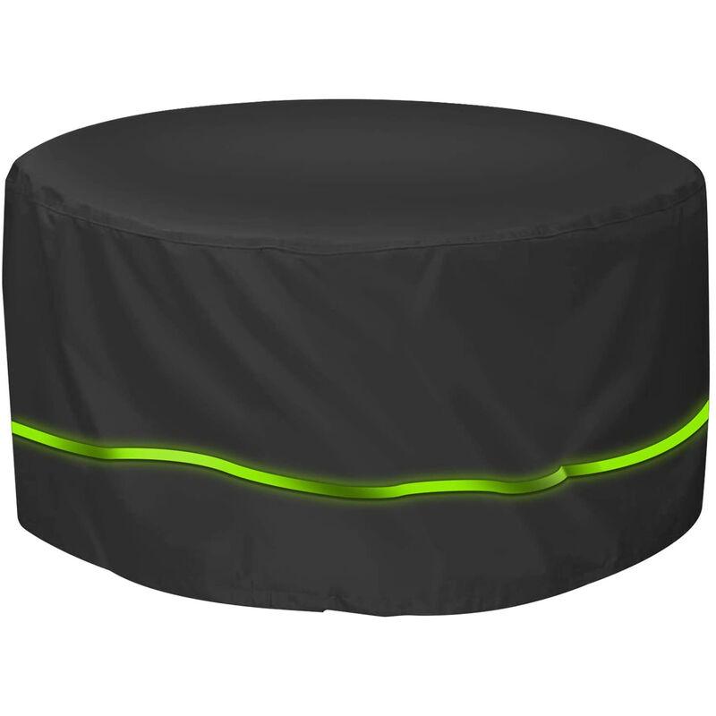 Tovaglia da giardino riflettente rotonda, rotonda (128x 71 cm) nera - ASUPERMALL