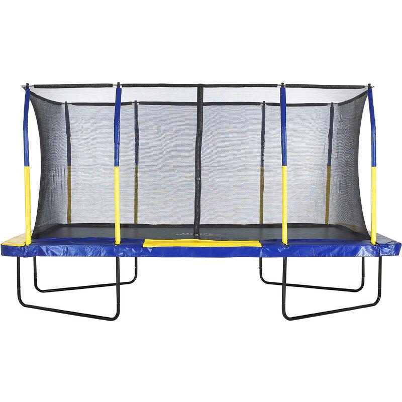 Upper Bounce - Trampolino Tappeto Elastico Professionale Rettangolare da Giardino Esterno | Completo di Rete di Sicurezza | 457 x 274 cm