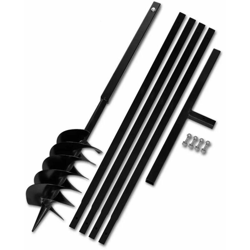 Trapano da terra con manico 150 mm con Tubo di prolunga Acciaio 5 m - VIDAXL