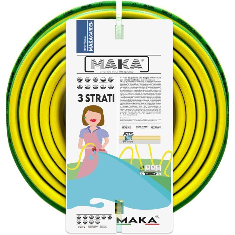 Maka - Tubo da Giardino Rinforzato Antitorsione 4 Stagioni – Alta Resistenza, Flessibilità Eccezionale e Disponibile in Varie Misure - 3 Strati - 1/2