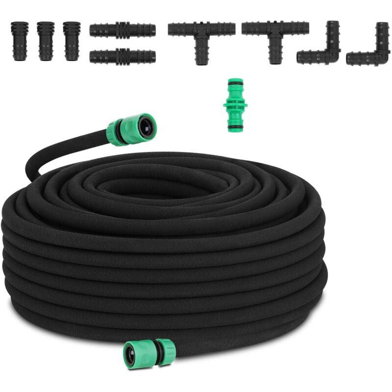 Tubo Poroso Per Irrigazione a Goccia Per Orto 50 m Presa Rubinetto Accessori