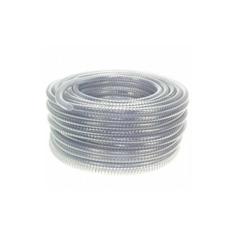 Tubo Spiralato Rigido Pvc Trasparente Spirale In Acciaio Per Aspirazione 28938V Interno Mm 20 Esterno 25 Mm (28936)
