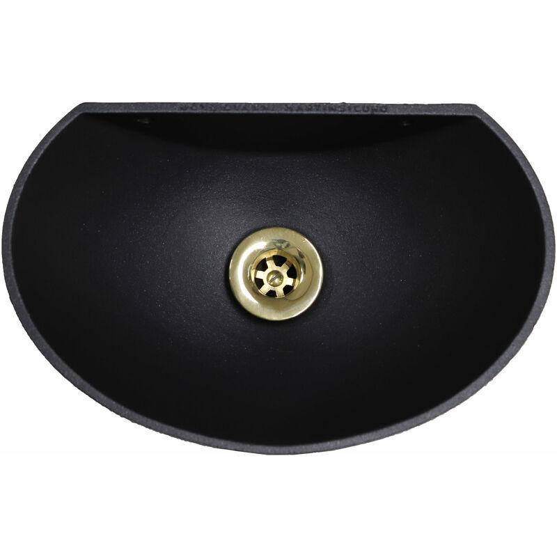 Fonderia Bongiovanni - Vasca alluminio mod.600 con piletta in ottone per casa giardino balcone : Ottone Lucido