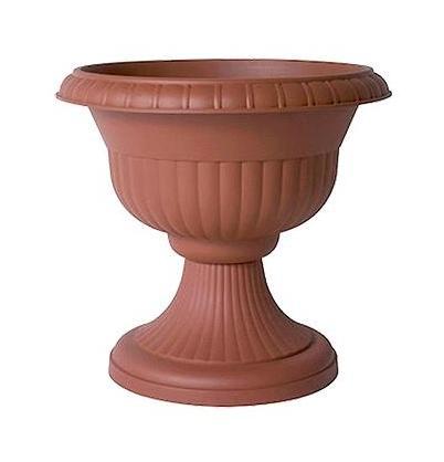 Vaso Con Supporto Cm 30 X H.55 Lt.6,5 - Colore Terracotta - In Plastica