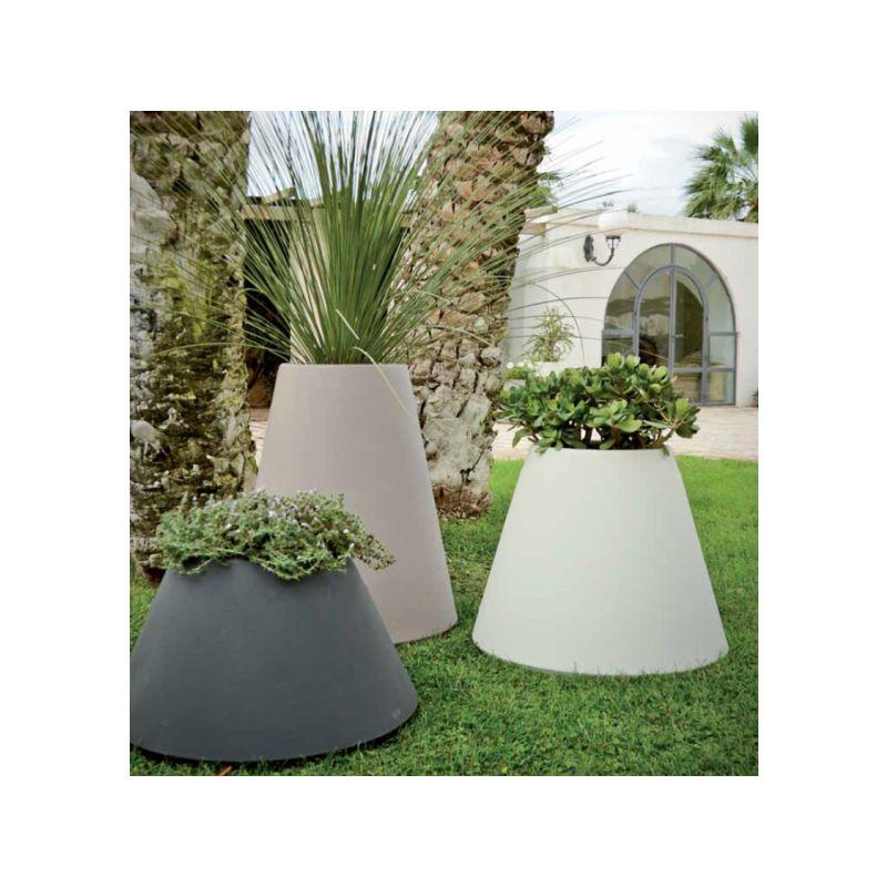 Vaso Conico mod. Vulcano h 70 - Antracite- Linea by Telcom - Vasar