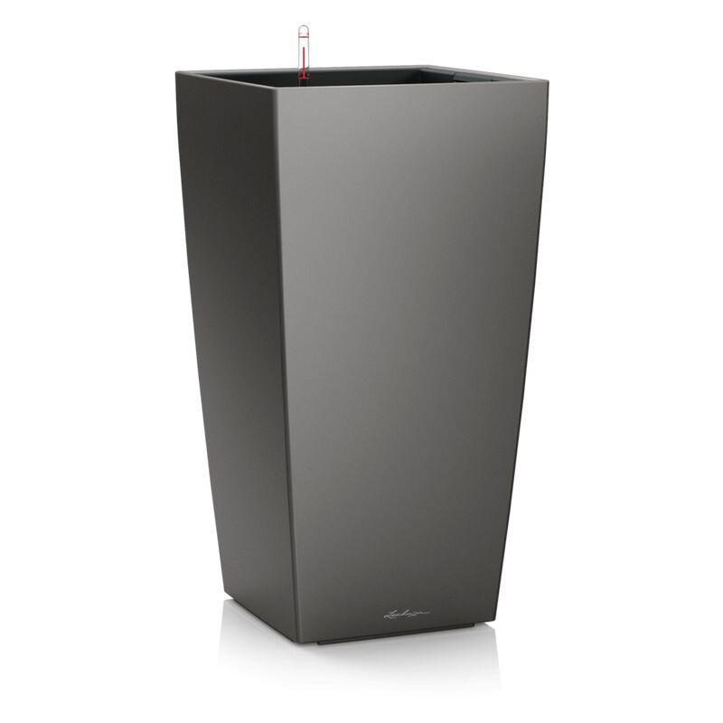 Vaso da interno e esterno CUBICO Premium 22 cm - Antracite Metalizzato
