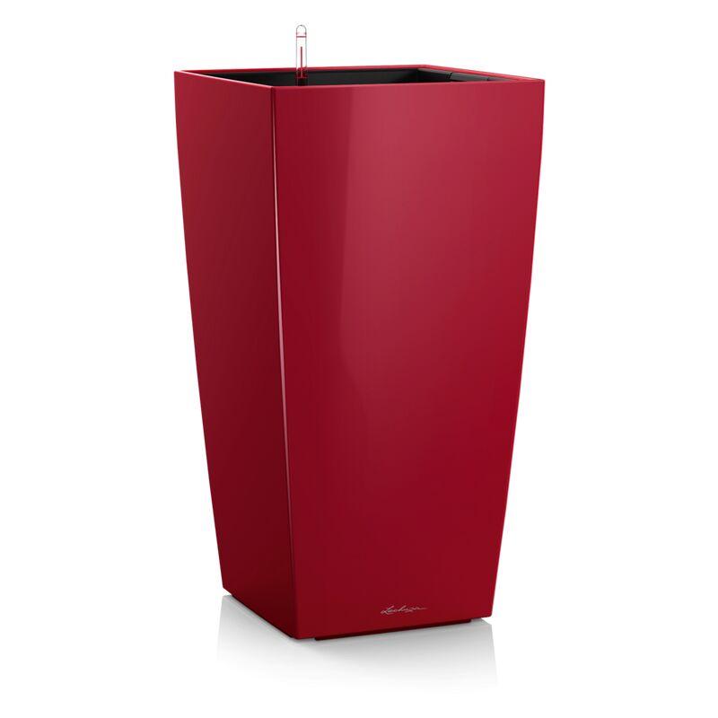 Vaso da interno e esterno cubico Premium 22 cm - Rosso Scarlatto Lucido - Rosso Scarlatto Lucido
