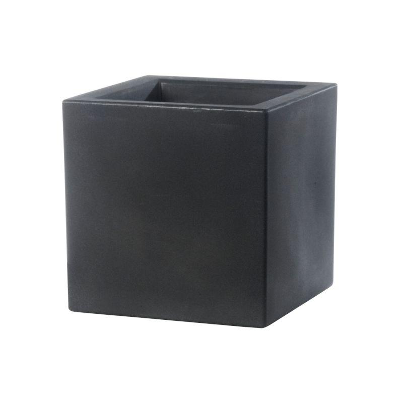 Vaso da tavolo in resina schio cubo 25x25 - grigio antracite Teraplast Vaso da tavolo in resina schio cubo 25x25 - grigio antracite Teraplast