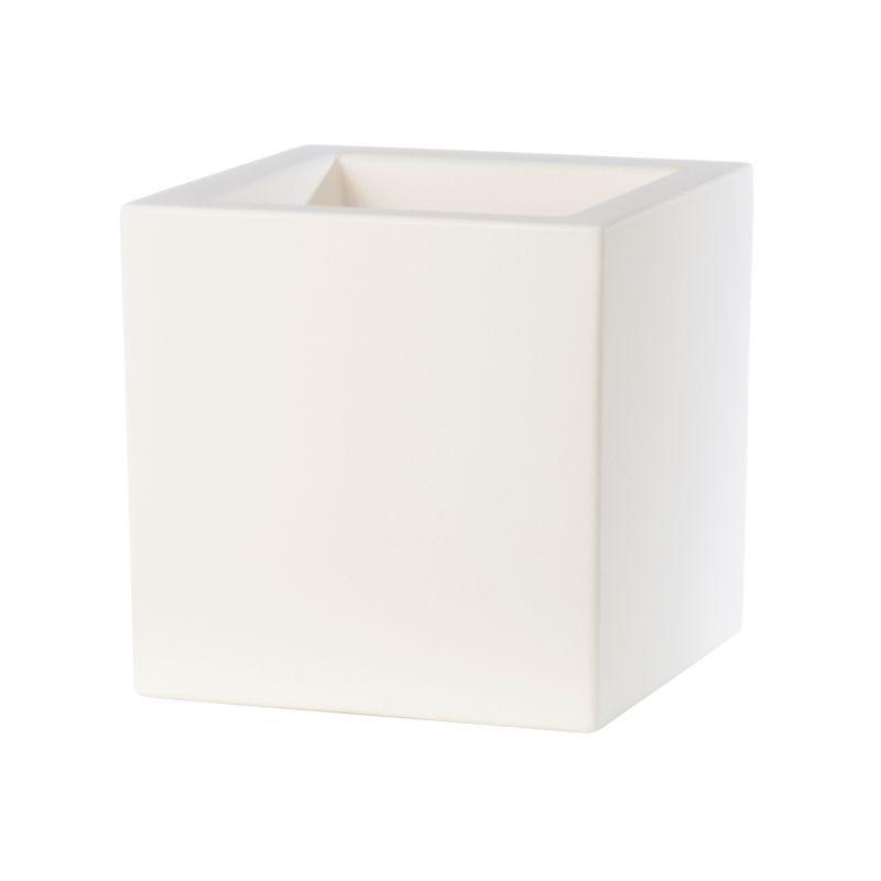Vaso da tavolo in resina SCHIO CUBO 25x25 - BIANCO - TERAPLAST Vaso da tavolo in resina SCHIO CUBO 25x25 - BIANCO - TERAPLAST