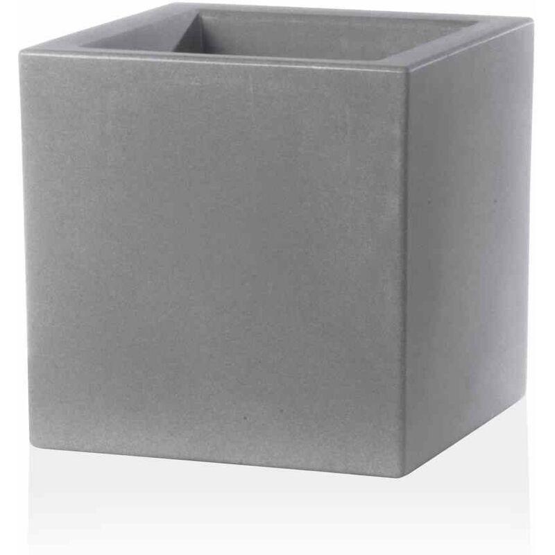 Vaso da tavolo in resina schio cubo 25x25 - beton Teraplast