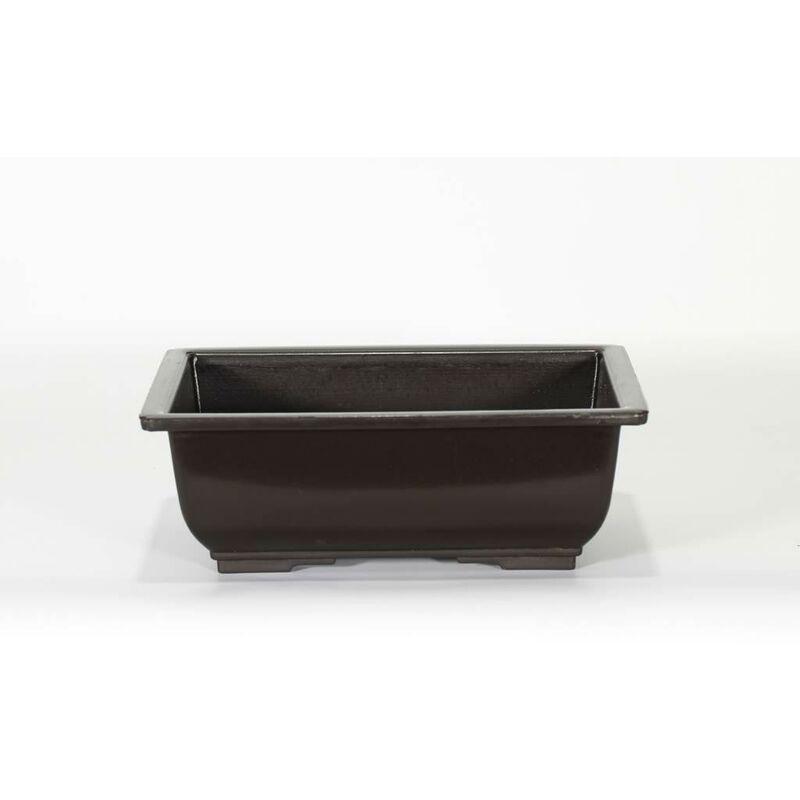 Vaso rettangolare per Piante e Bonsai in plastica nera cm. 20