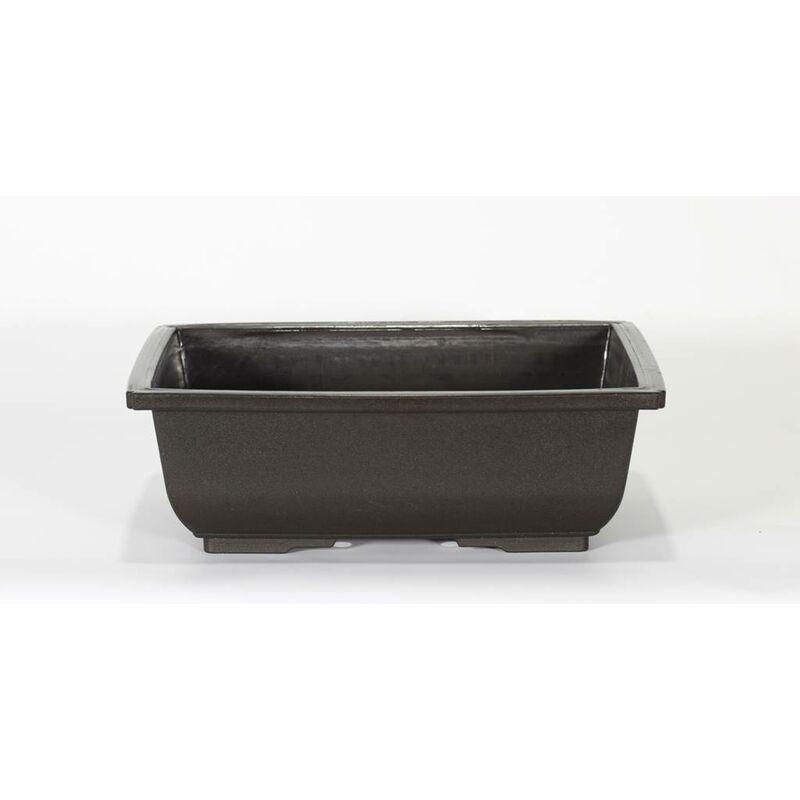 Vaso rettangolare per Piante e Bonsai in plastica nera cm. 23 Vaso rettangolare per Piante e Bonsai in plastica nera cm. 23