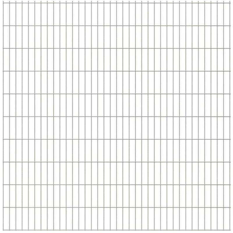 vidaXL 2D Pannelli di Recinzione Giardino 2008x2030 mm 36 m Argento - Argento