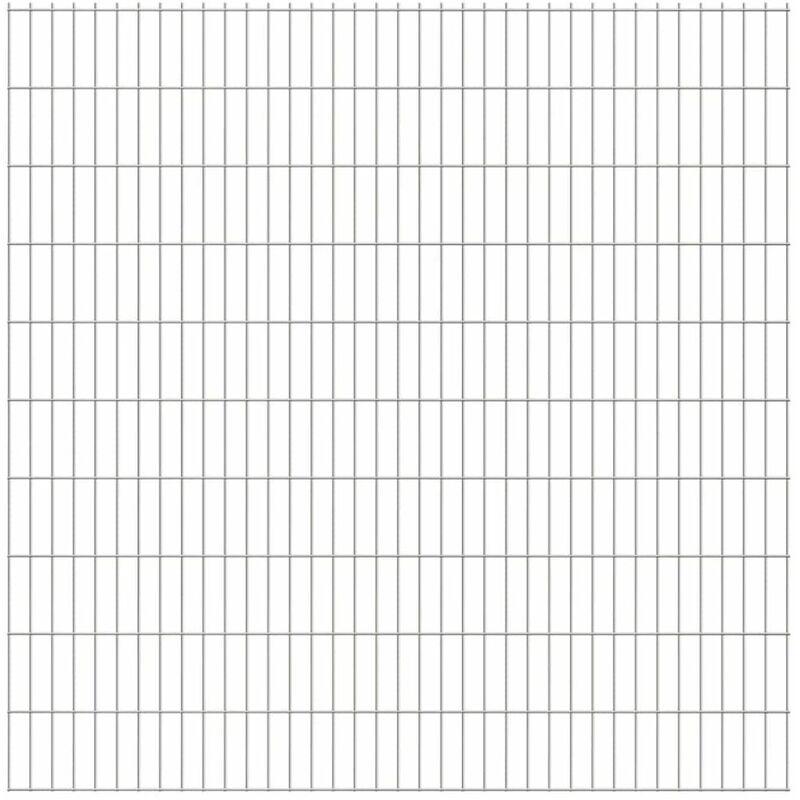 vidaXL 2D Pannelli di Recinzione Giardino 2008x2030 mm 38 m Argento - Argento