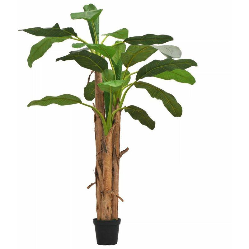 vidaXL Albero Banana Artificiale con Vaso 250 cm Verde - Verde vidaXL Albero Banana Artificiale con Vaso 250 cm Verde - Verde
