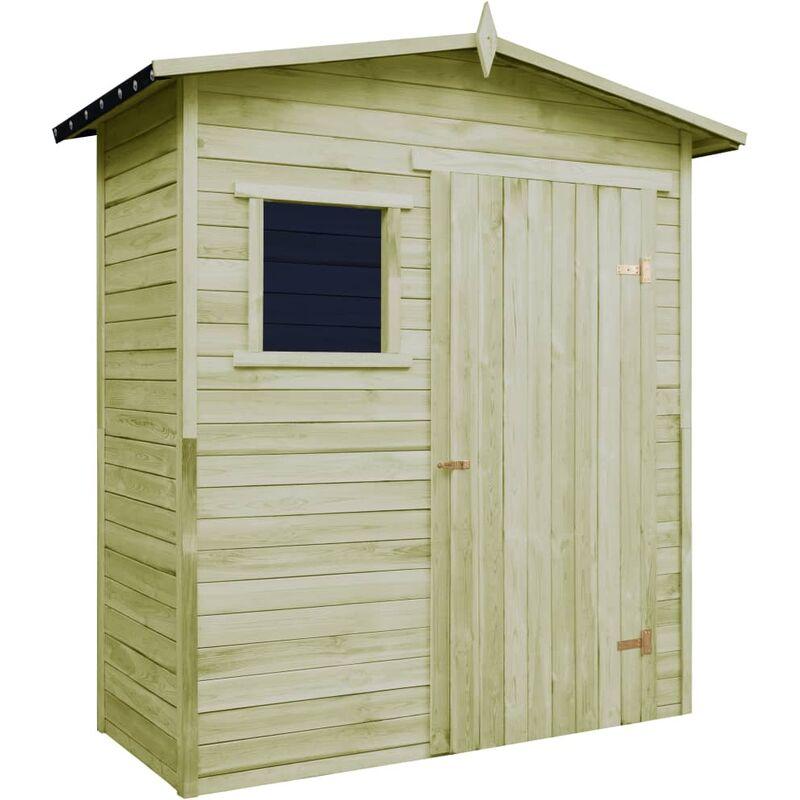 Capanno da Giardino in Legno di Pino Impregnato - Marrone - Vidaxl