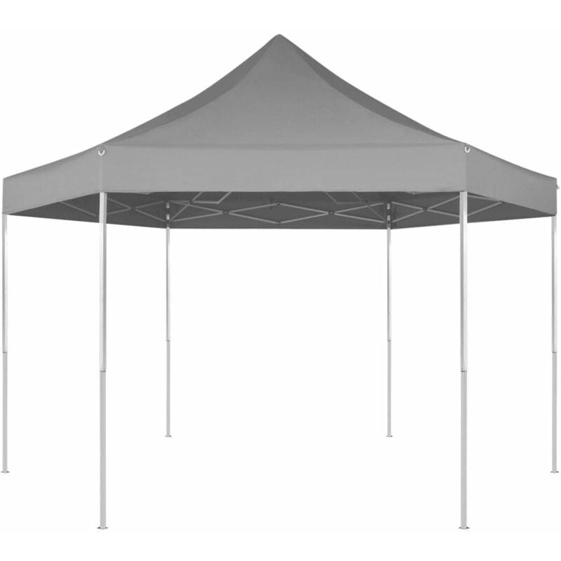 Gazebo Esagonale Pop-Up Pieghevole Esagonale 3,6x3,1 m Grigio - Grigio - Vidaxl Gazebo Esagonale Pop-Up Pieghevole Esagonale 3,6x3,1 m Grigio - Grigio - Vidaxl