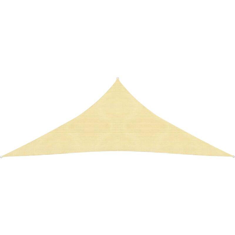 Parasole a Vela HDPE Triangolare 3,6x3,6x3,6 m Beige - Beige - Vidaxl