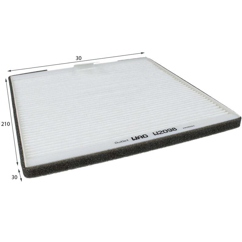 LEDLUX KFE2098 WAG Filtro Abitacolo W2098 E647 CU2012 Z532 1987432171 K1258