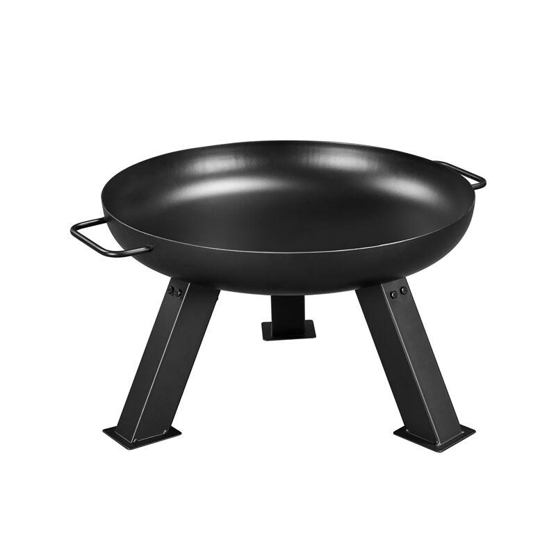 Yaheetech Braciere da Giardino Esterno per Riscaldamento Treppiede in Ferro Portatile con Attizzatoio Manici Fire Pit per Picnic Campeggio Terrazza