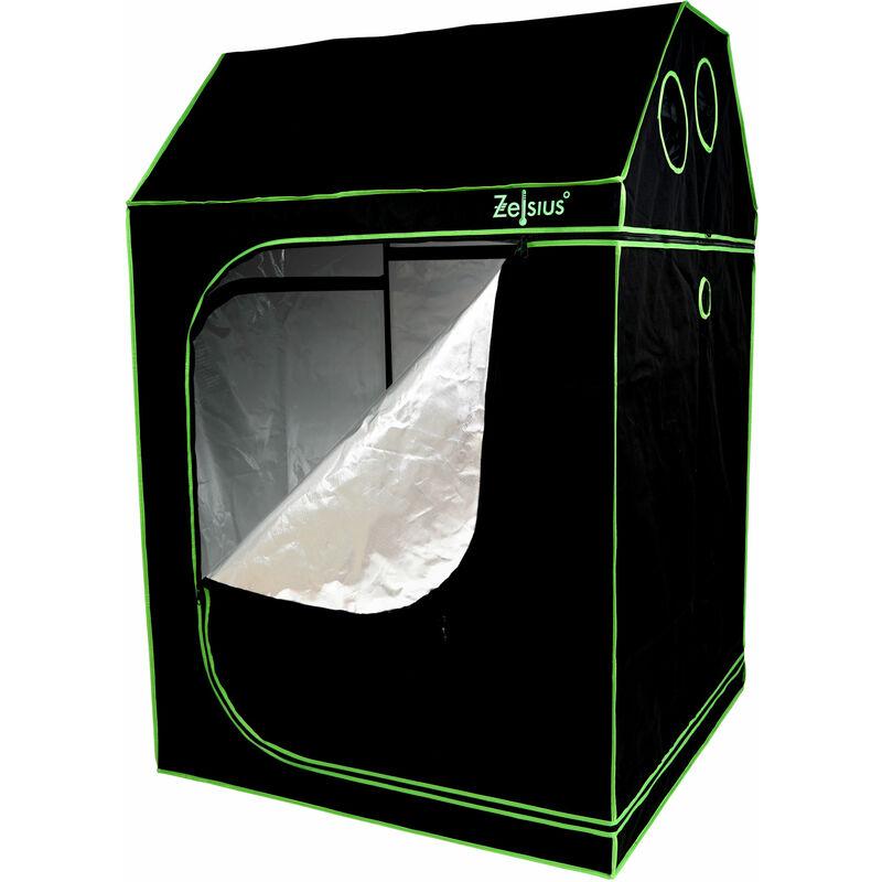 Grow Tent 120 x 120 x 180 cm nero/verde Coltivazione di piante da interno - Zelsius