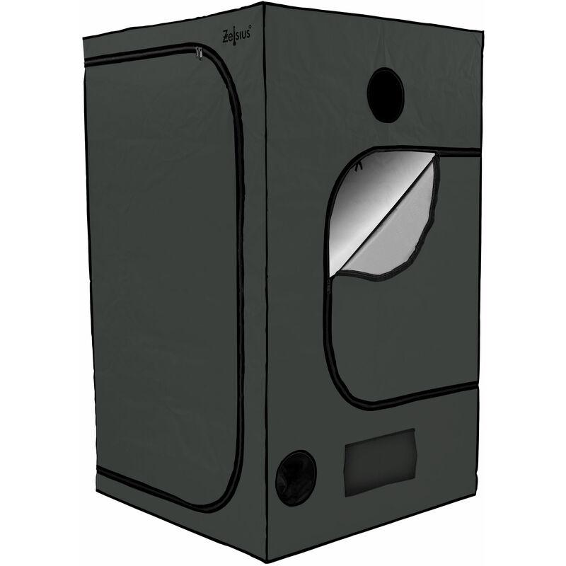 Tenda di coltivazione 120 x 120 x 200 cm grigio/nero Coltivazione di piante da interno - Zelsius